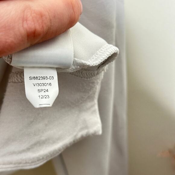 ATHLETA Seasoft Quarter Zip Pullover Sweatshirt Magnolia White Sz L {VV26} - Picture 7 of 7